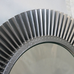 Chrome Jet Fan Blade Mirror with larger blades